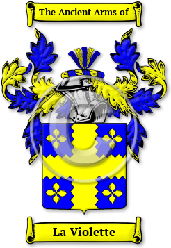 La Violette Family Crest Download (jpg) Legacy Series - 150 DPI